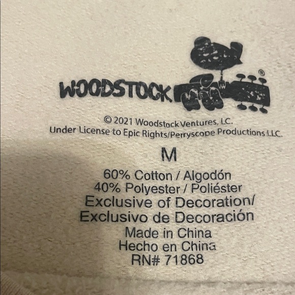 Woodstock Floral Peace Sign Graphic Sweatshirt - Picture 9 of 12